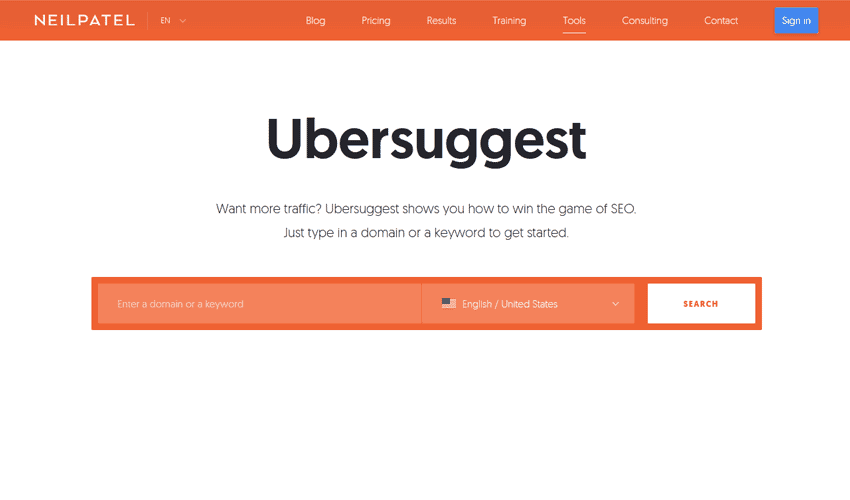 Ubersuggest Backlink Checker Tool By Neil Patel