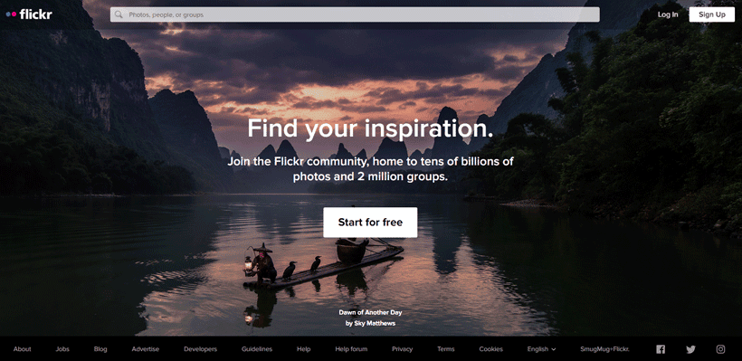 Flickr - A Venerable Infographic-Sharing Platform