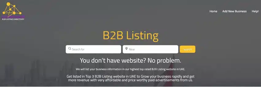 B2B Business Listing Site UAE