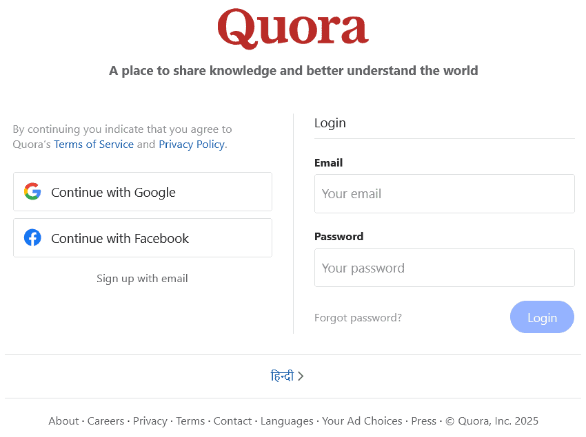 Quora American Site for Web 2 0 QnA